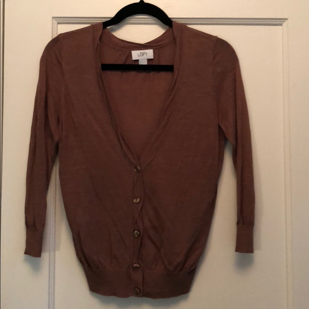 Ann Taylor LOFT brown cardigan